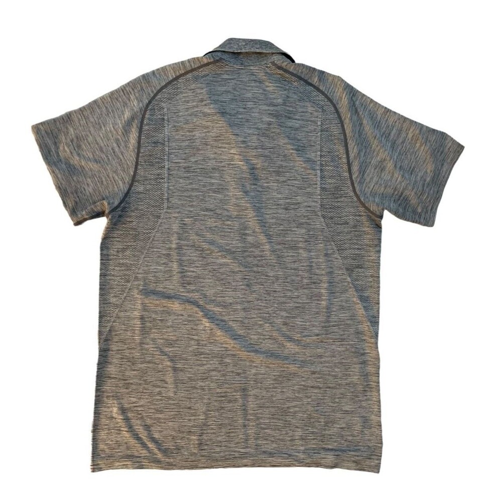Lululemon Men's size L Gray Metal Vent Tech Polo Shirt Get Outside Get Sweaty - Picture 5 of 7